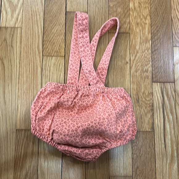 Piupiuchick pink bloomers with suspenders cheetah print denim bloomers 24 mos - Picture 7 of 7